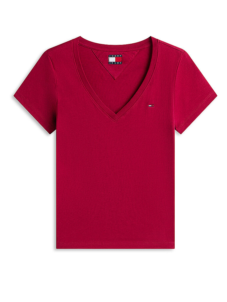 TOMMY JEANS T-Shirt  dunkelrot   L damen
